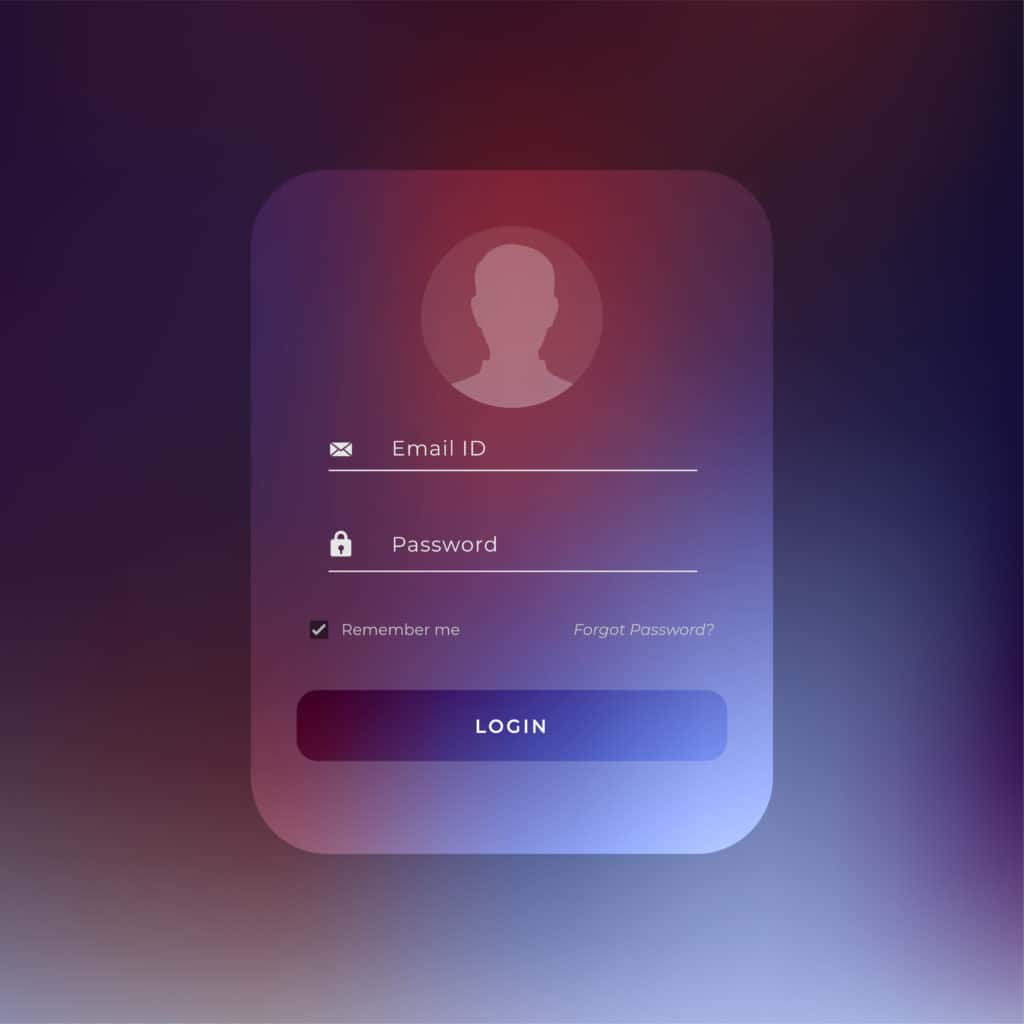website login page template design