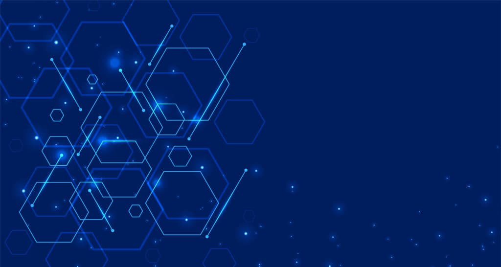 digital technology background with hexagonal shapes
