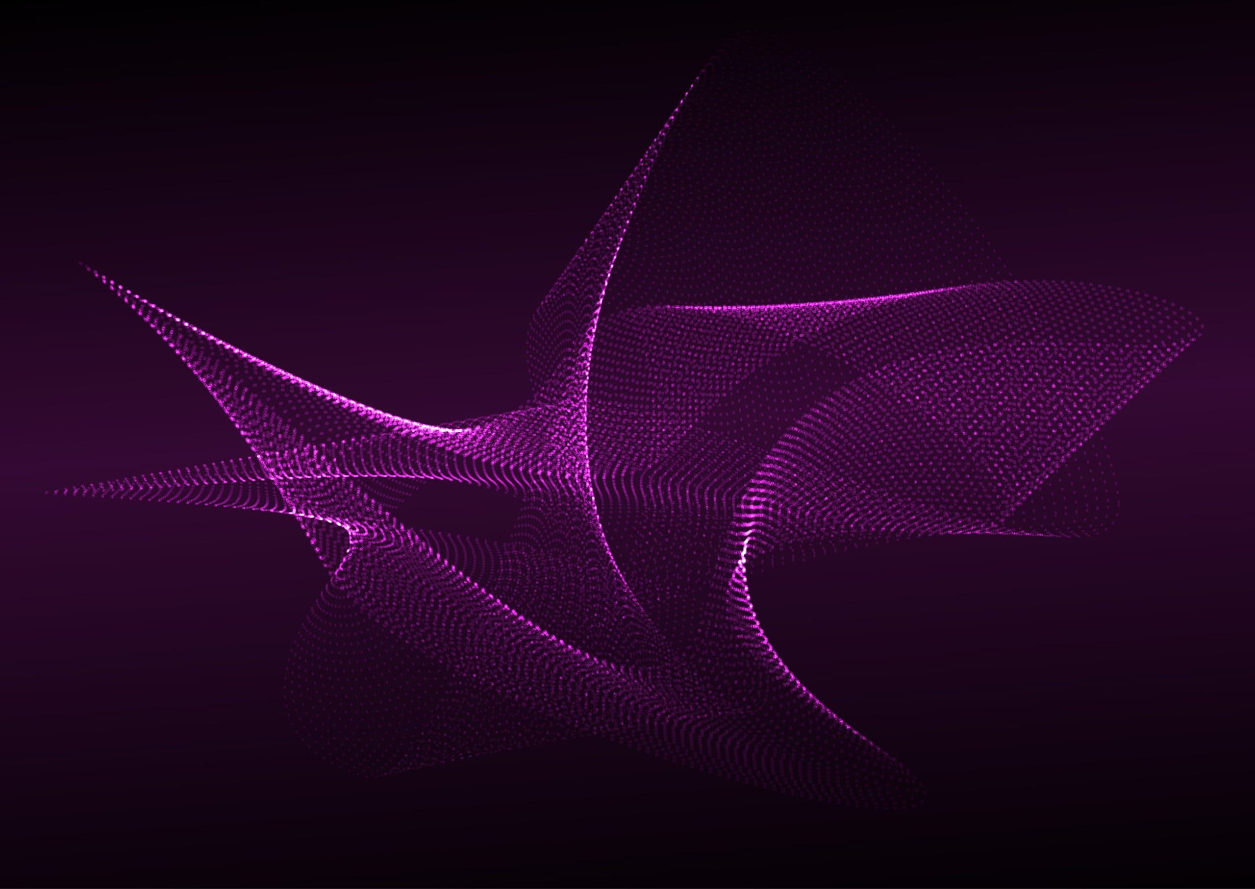 Abstract flowing dots background
