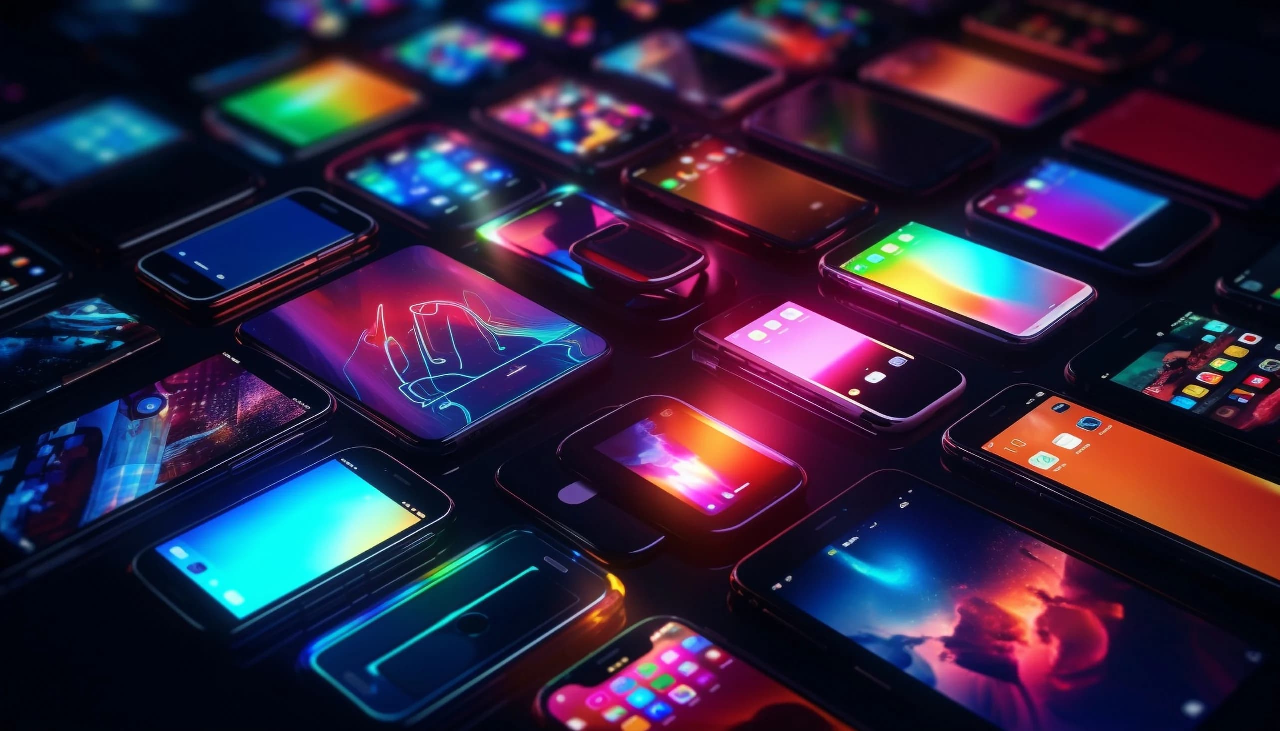 glowing-computer-monitor-displays-vibrant-futuristic-patterns-generated-by-ai
