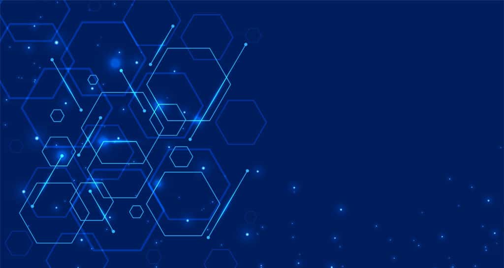 digital technology background with hexagonal shapes