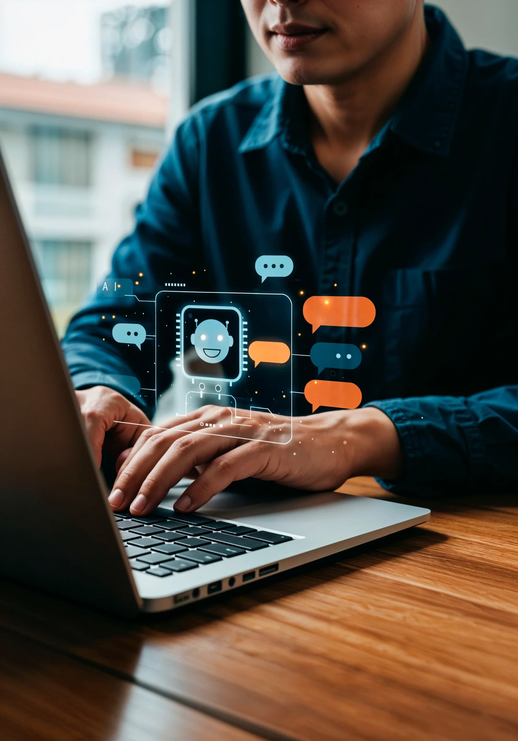 man-using-laptop-with-chatbot-interface