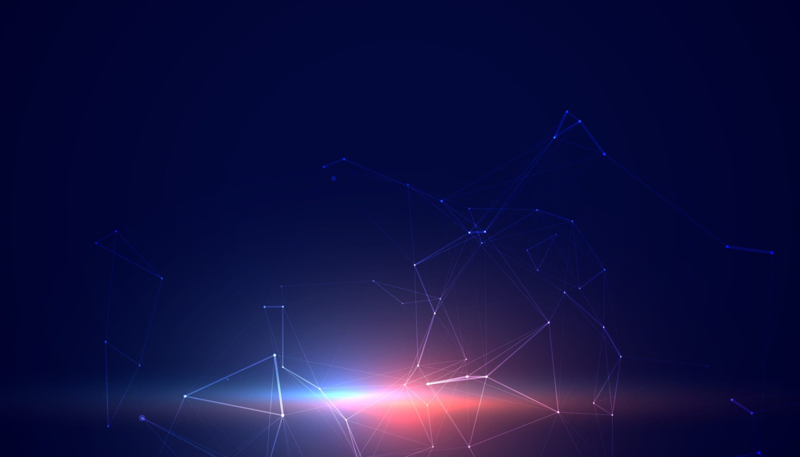 abstract techno net wire mesh blue background