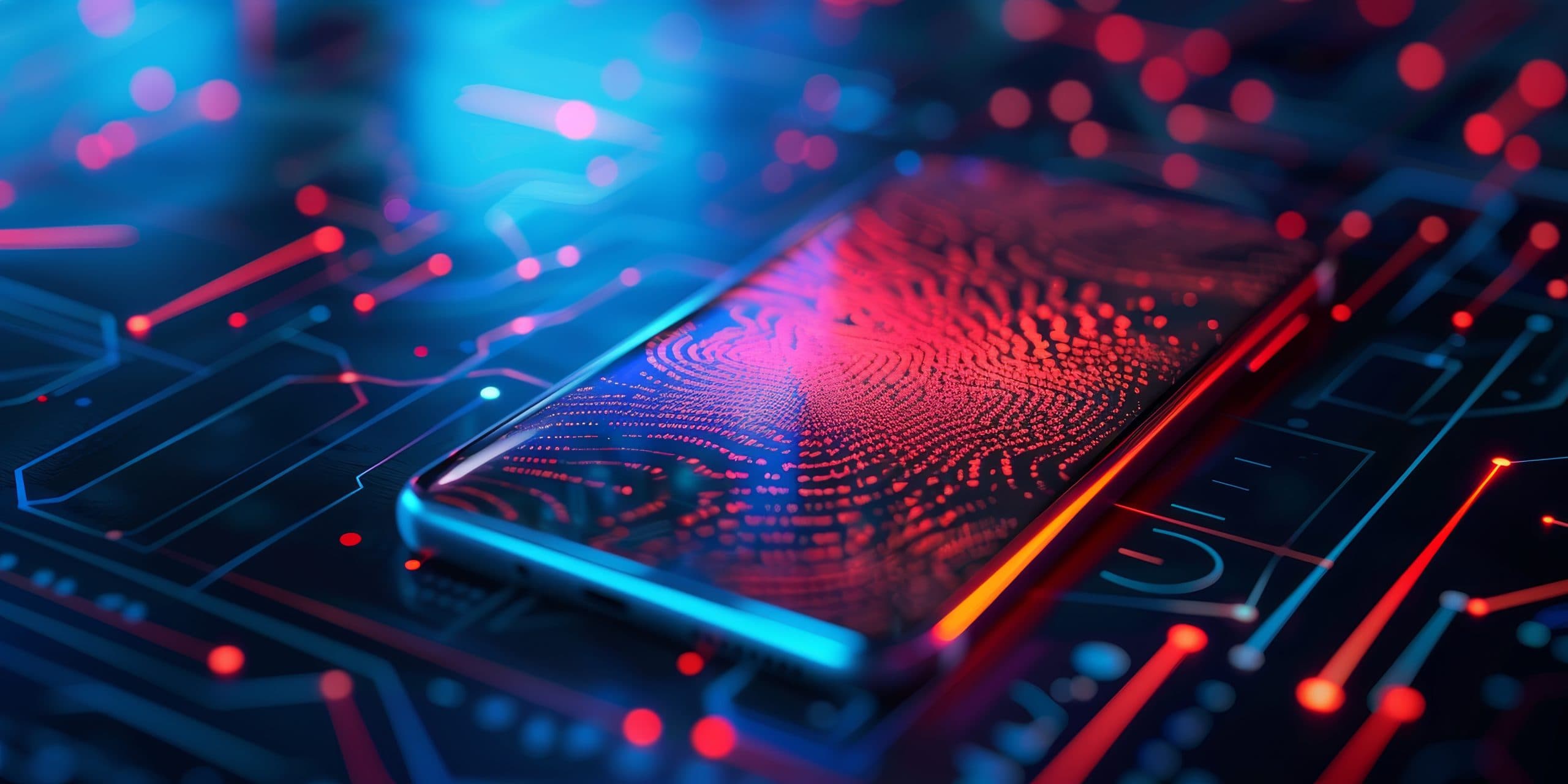 A smartphone with advanced biometric security features, highlighting privacy and security in technology