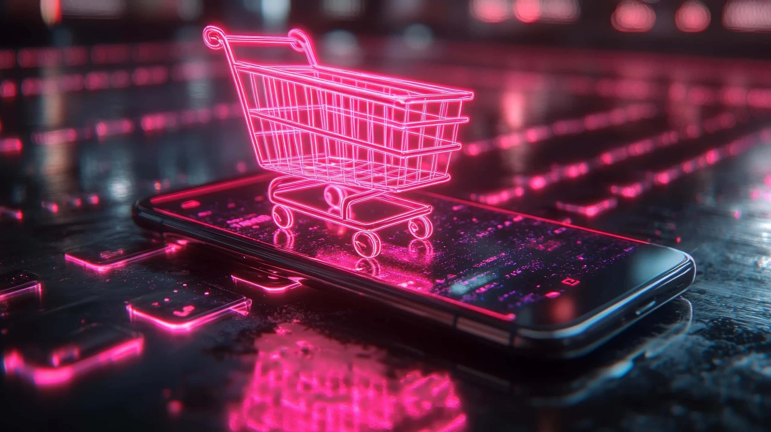 digital-shopping-cart-mobile-device-generative-ai
