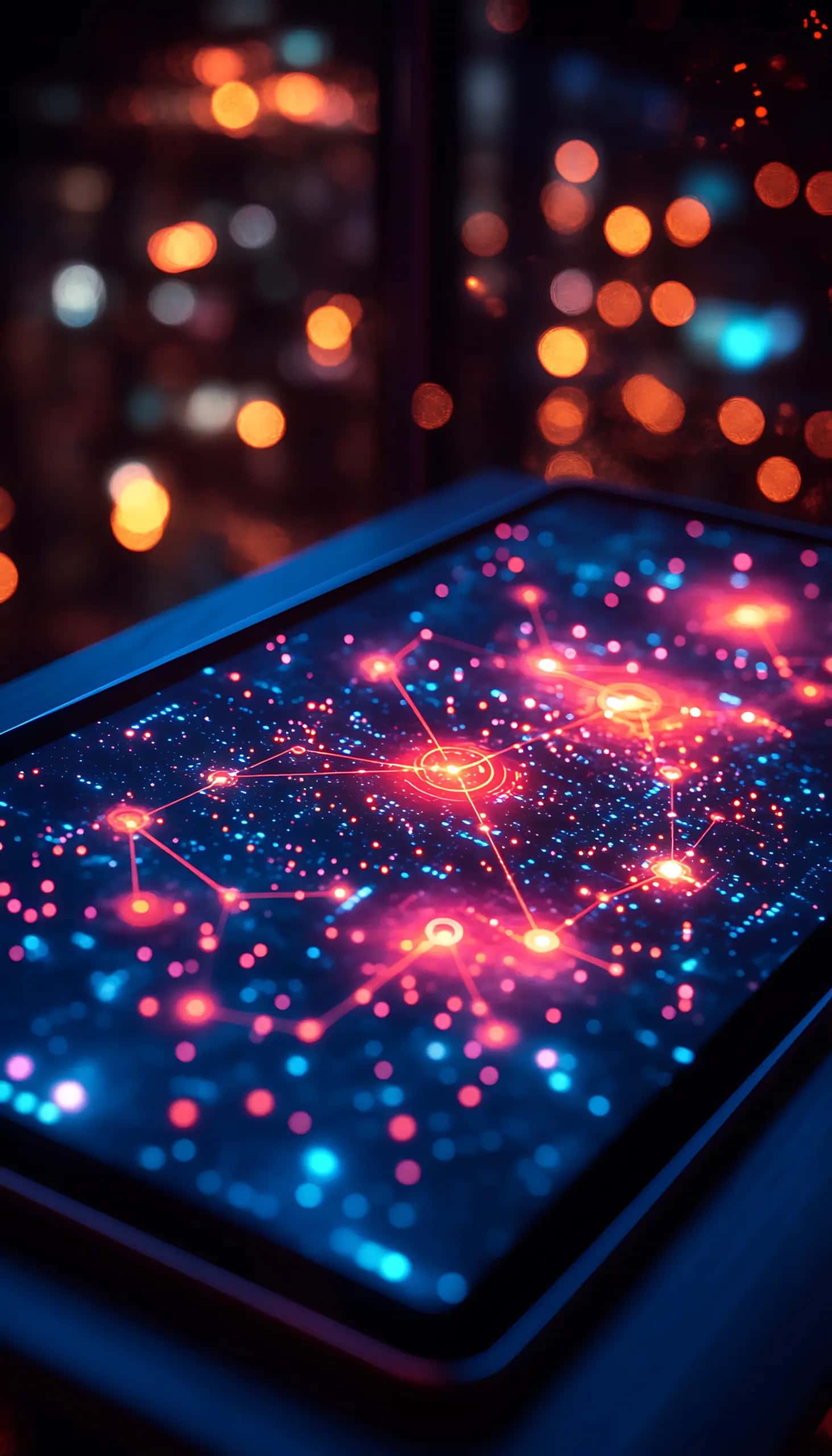 smartphone-displaying-vibrant-network-interconnected-data